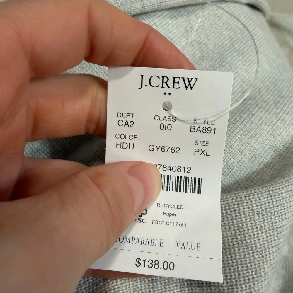 J crew heather dusk Petite Chelsea sweater blazer